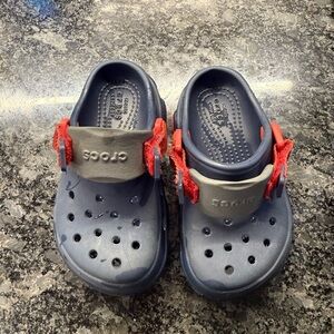 CROCS Kids' Blue and Red Clogs